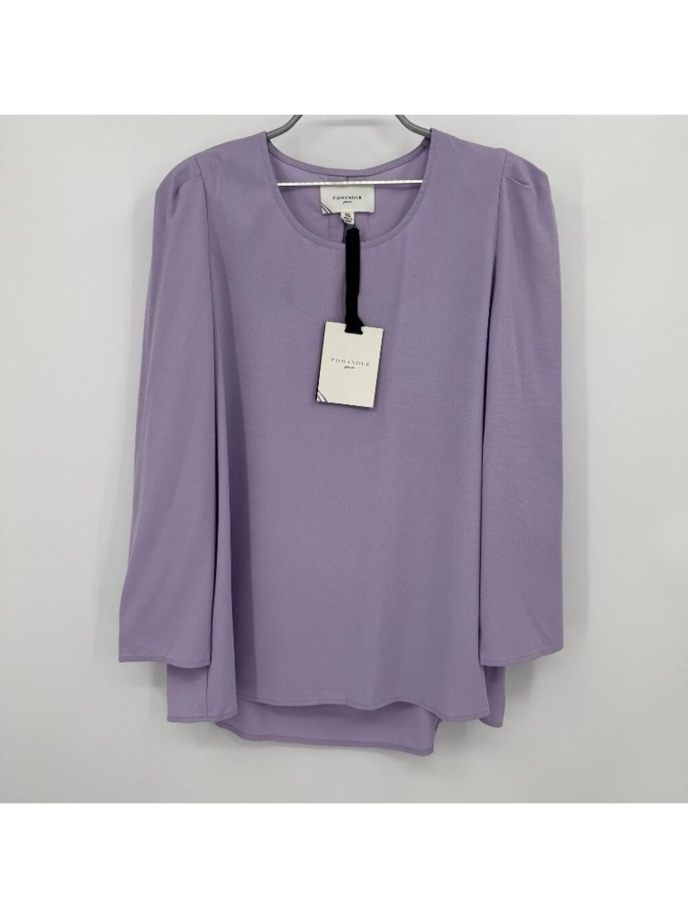 Pomander Place by Tuckernuck Lavender Bedford Top size XL Puff Sleeve Blouse